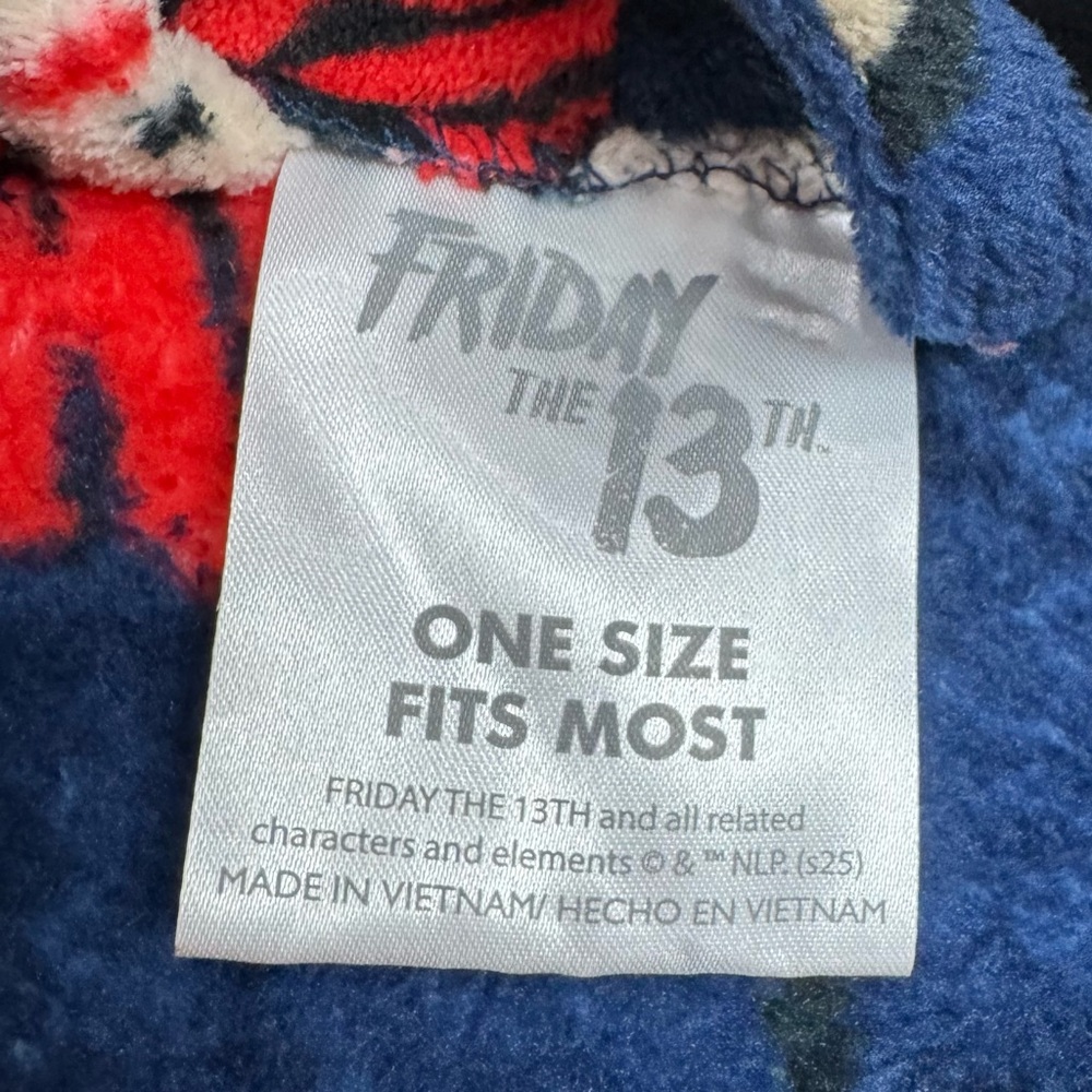 Friday the 13th Plush Hooded Bathrobe with pockets | Size One Size Fits Most - Picture 7 of 7